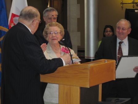 PCCGH Pres. Cliff Archie and Recipient Anna-Mae Maglaty